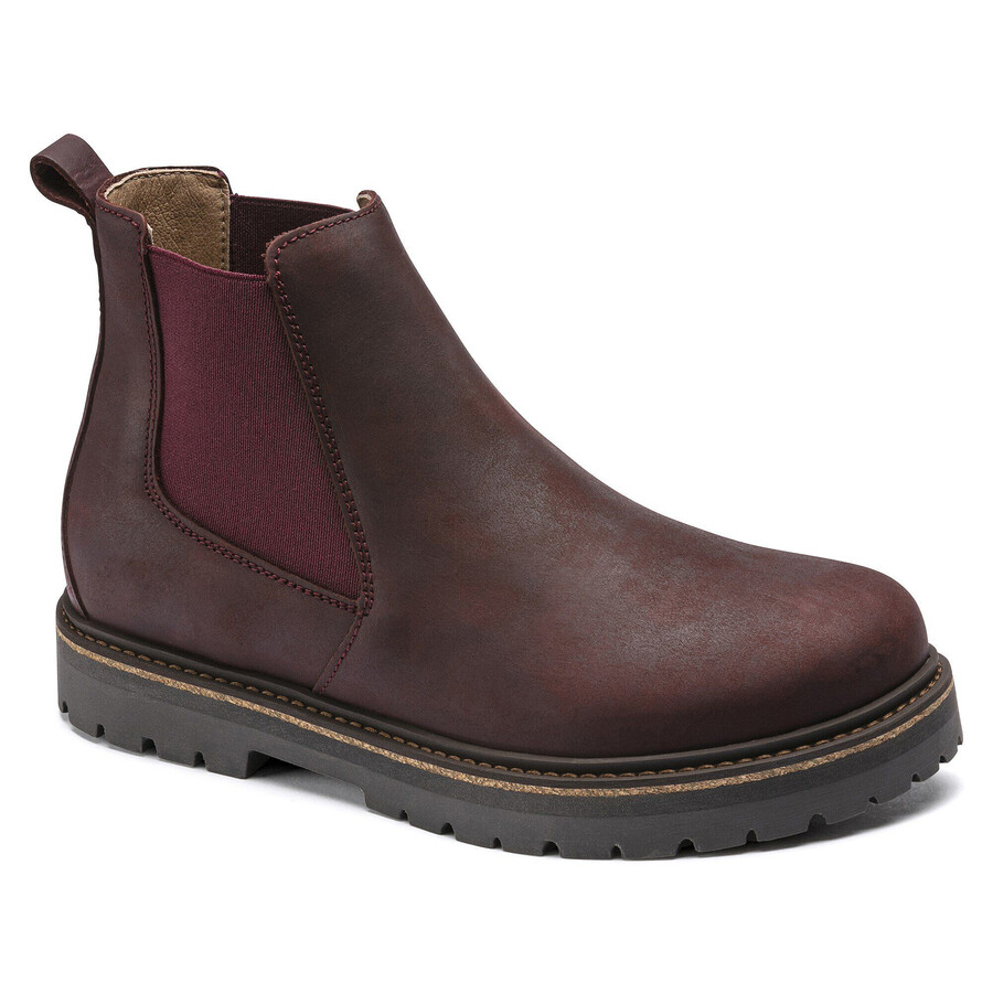stalon women nubuck leather burgundy