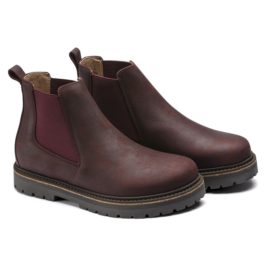 stalon women nubuck leather burgundy