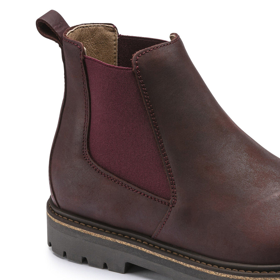 stalon women nubuck leather burgundy