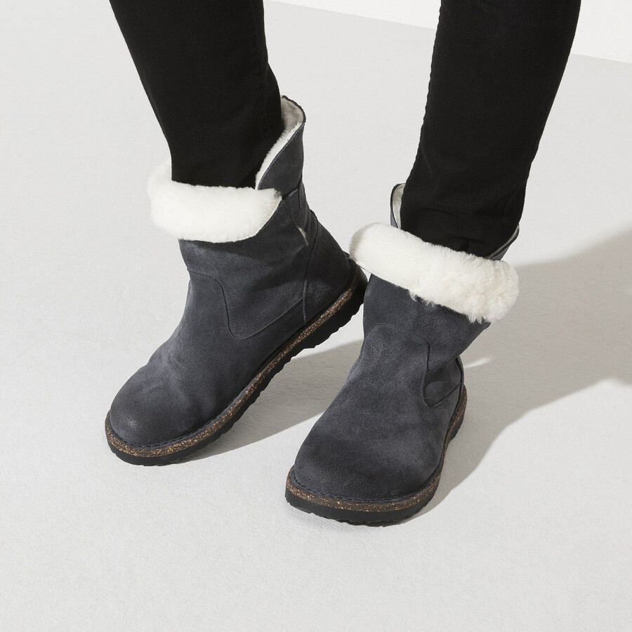 uppsala shearling suede leather