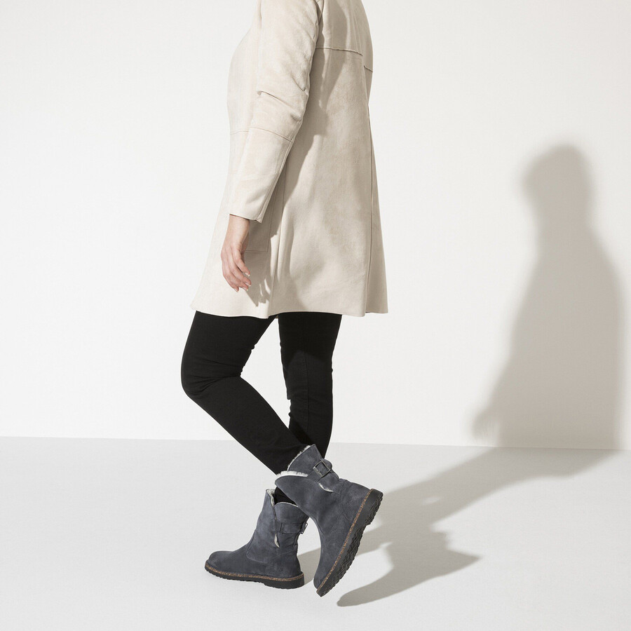 uppsala shearling suede leather