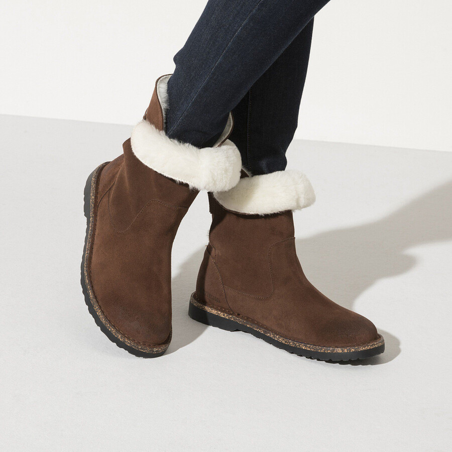 uppsala shearling suede leather