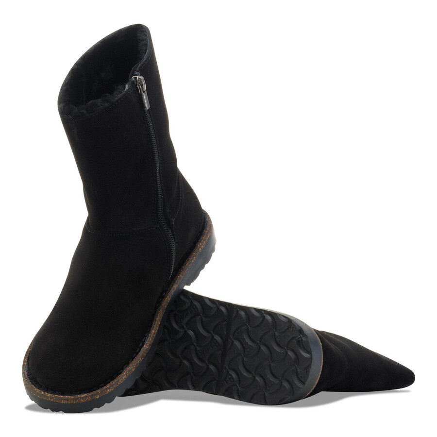 uppsala zip shearling suede leather