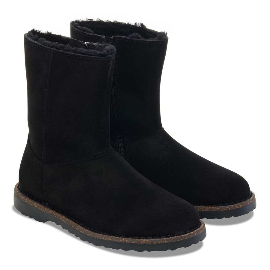 uppsala zip shearling suede leather
