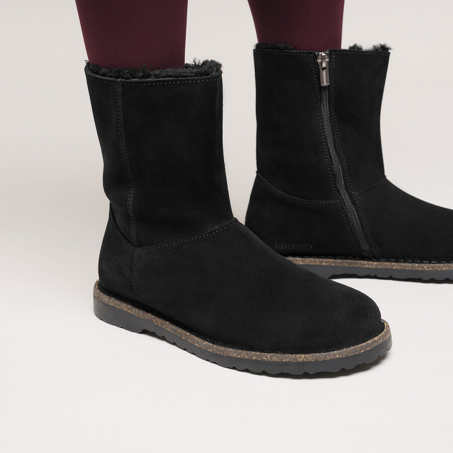 uppsala zip shearling suede leather
