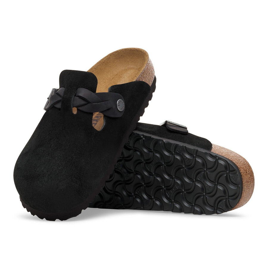 boston braided suede leather