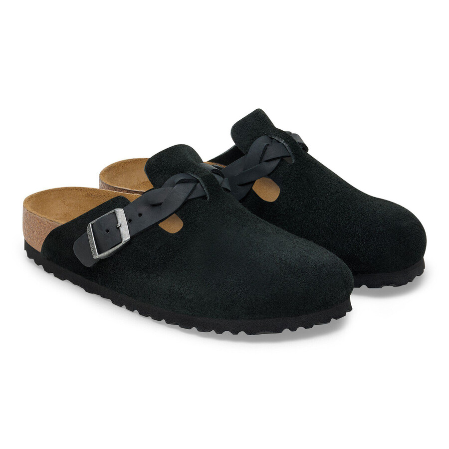 boston braided suede leather