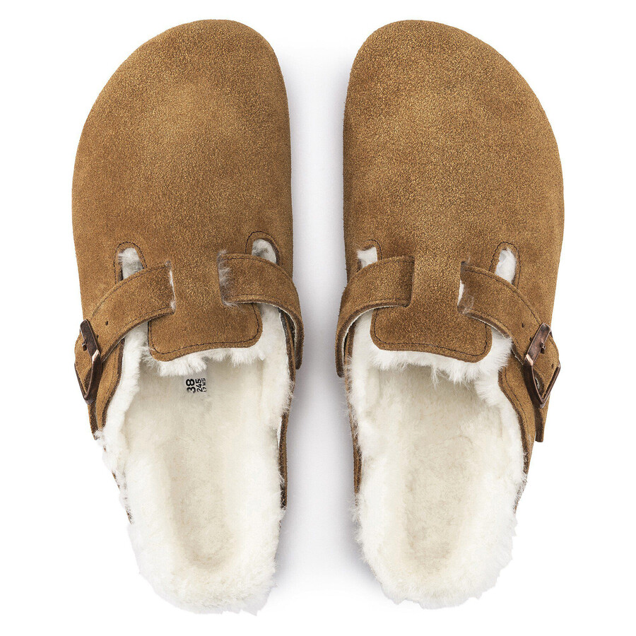 boston shearling suede leather