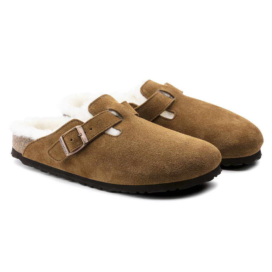 boston shearling suede leather