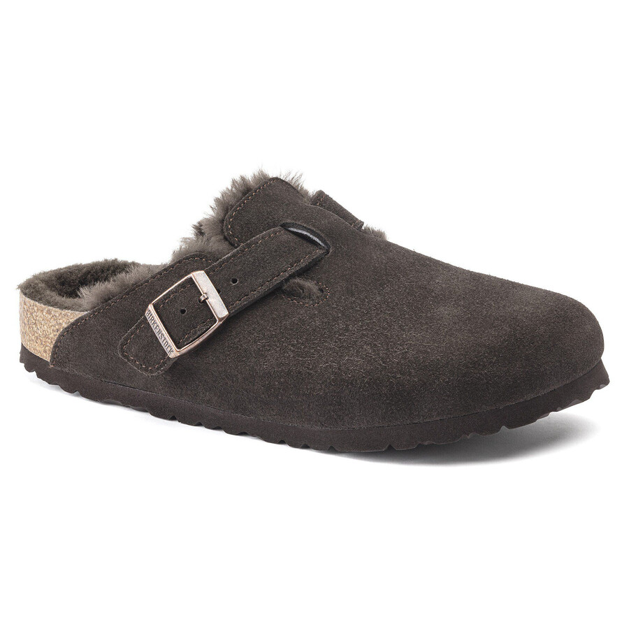 boston shearling suede leather