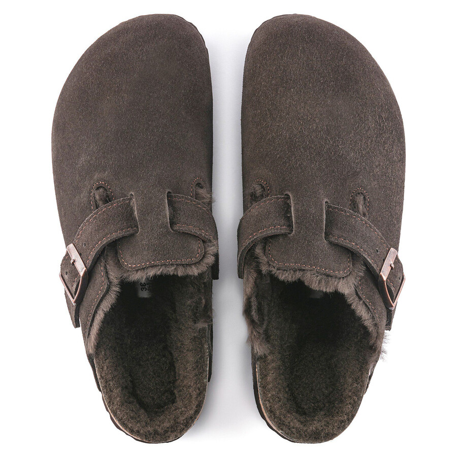 boston shearling suede leather