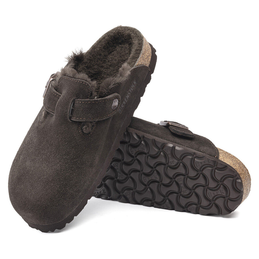 boston shearling suede leather