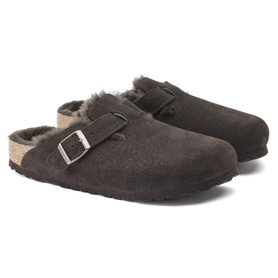 boston shearling suede leather