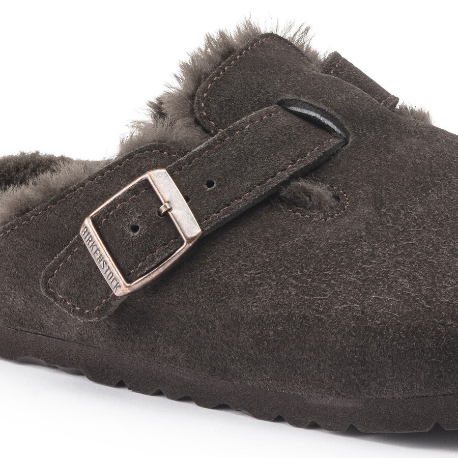 boston shearling suede leather