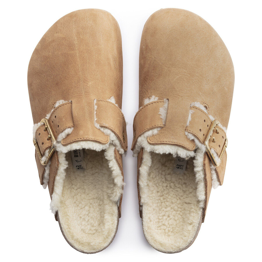 boston bold shearling natural leather