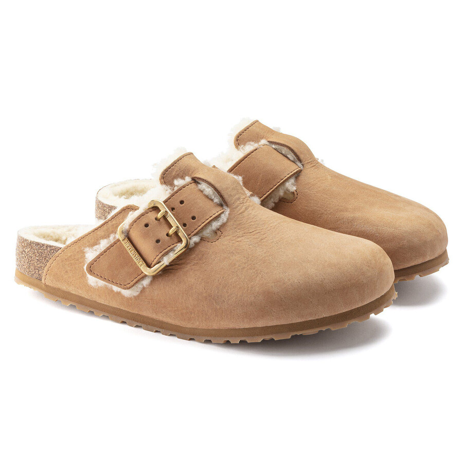 boston bold shearling natural leather