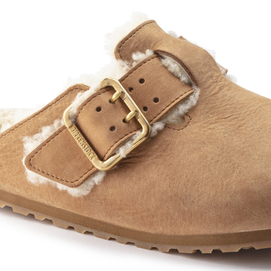 boston bold shearling natural leather