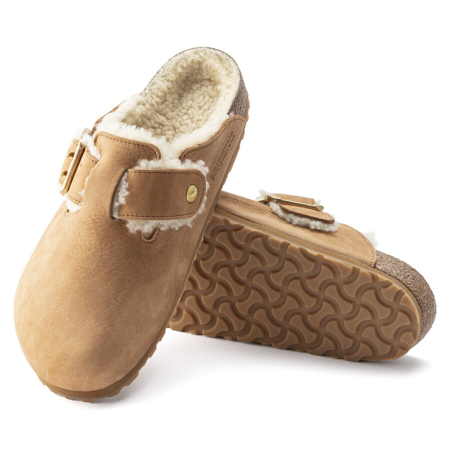 boston bold shearling natural leather