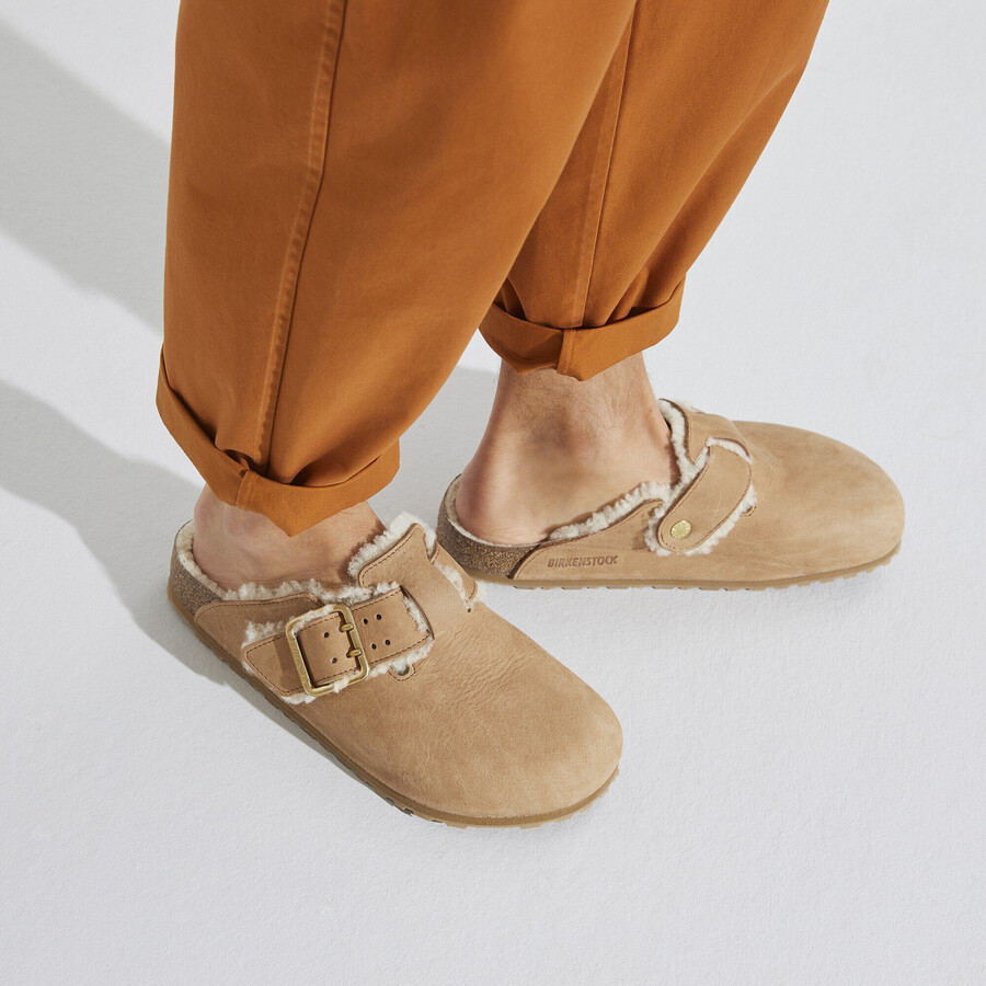 boston bold shearling natural leather
