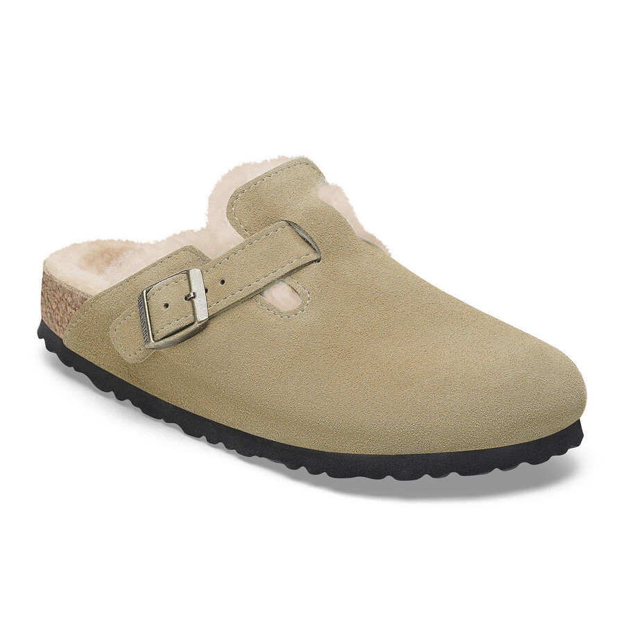 boston shearling suede leather