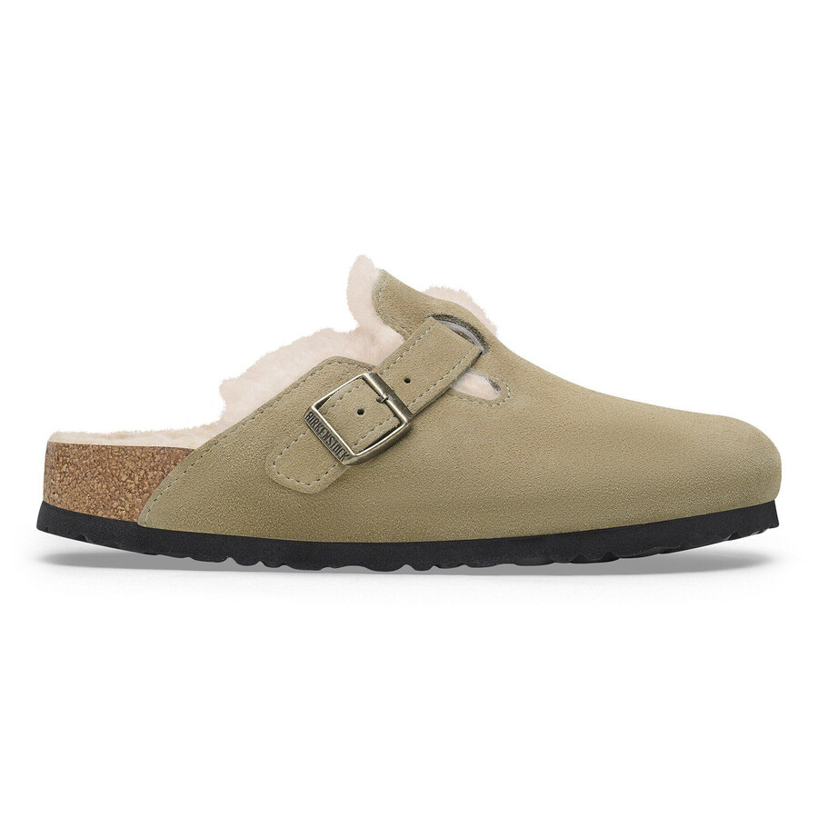 boston shearling suede leather