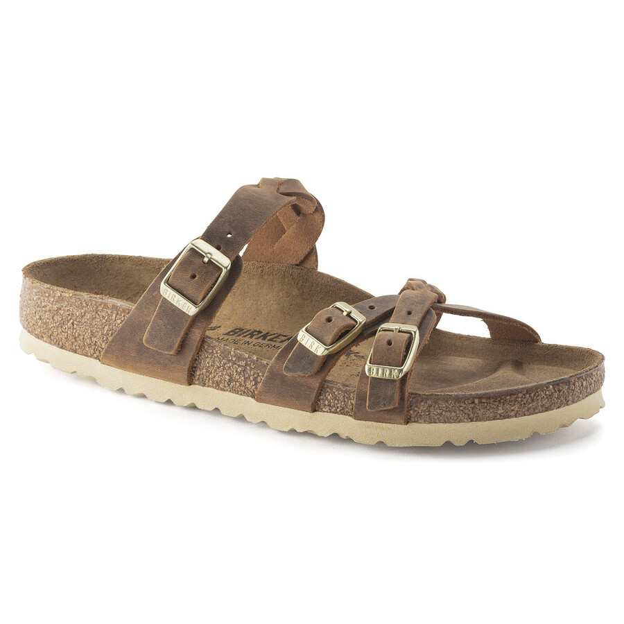 franca braided natural leather oiled