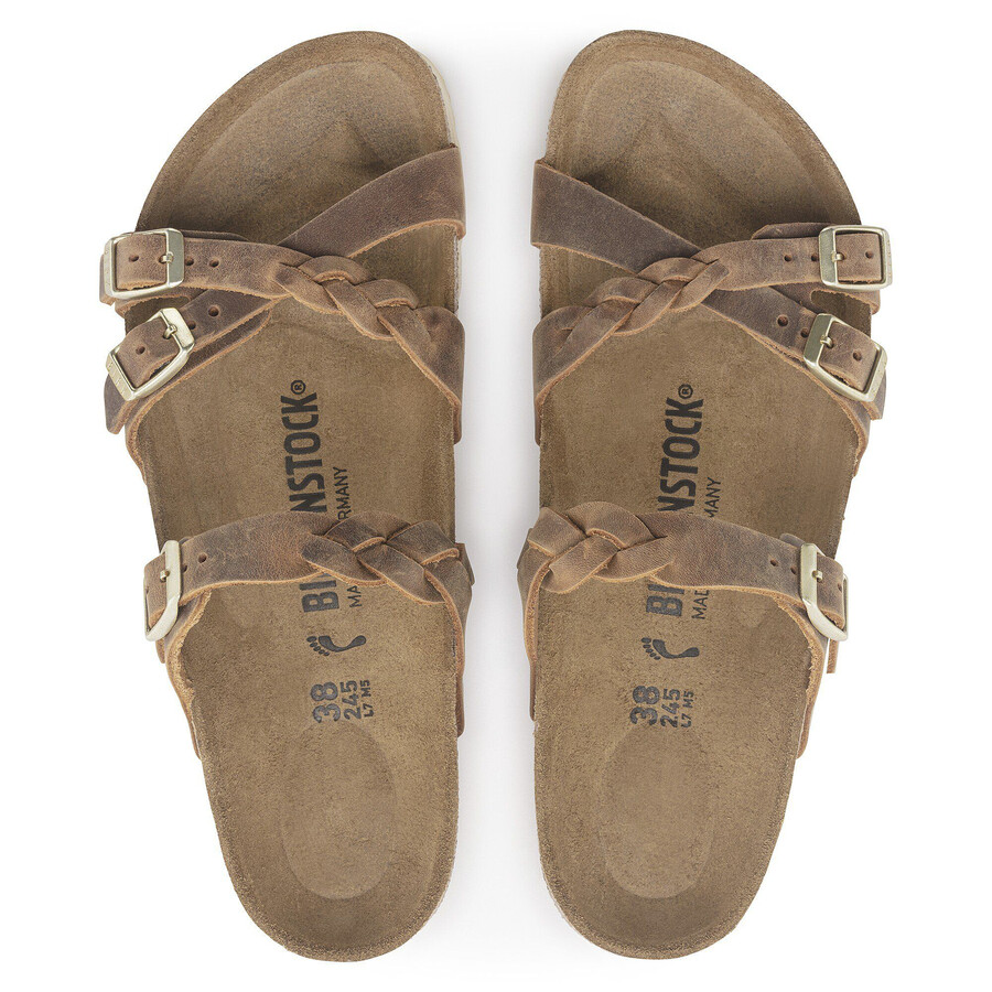 franca braided natural leather oiled