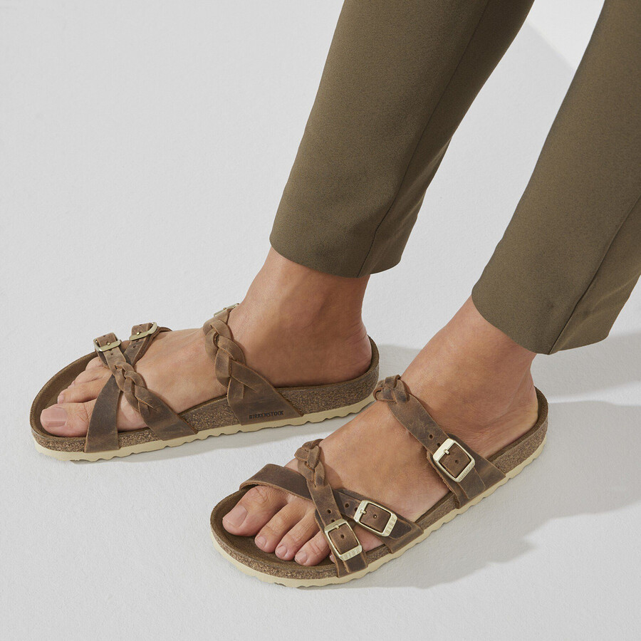 franca braided natural leather oiled