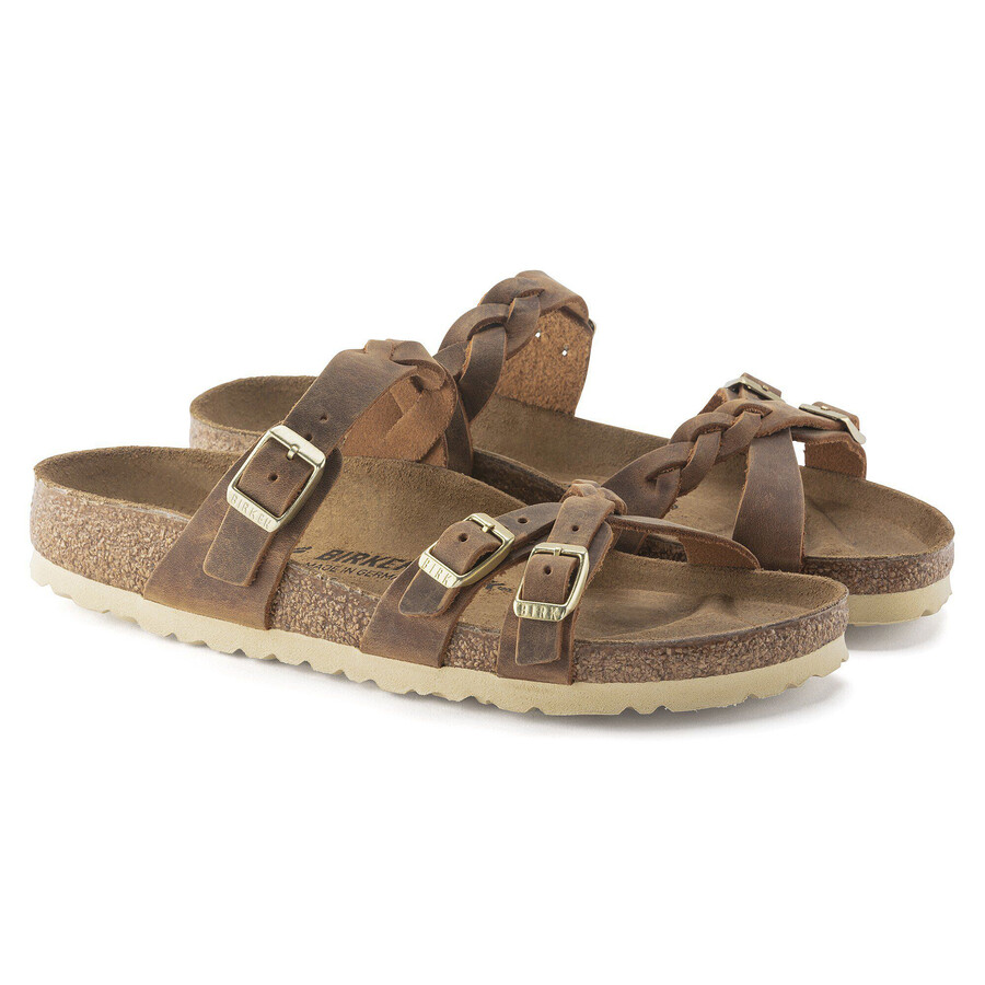 franca braided natural leather oiled
