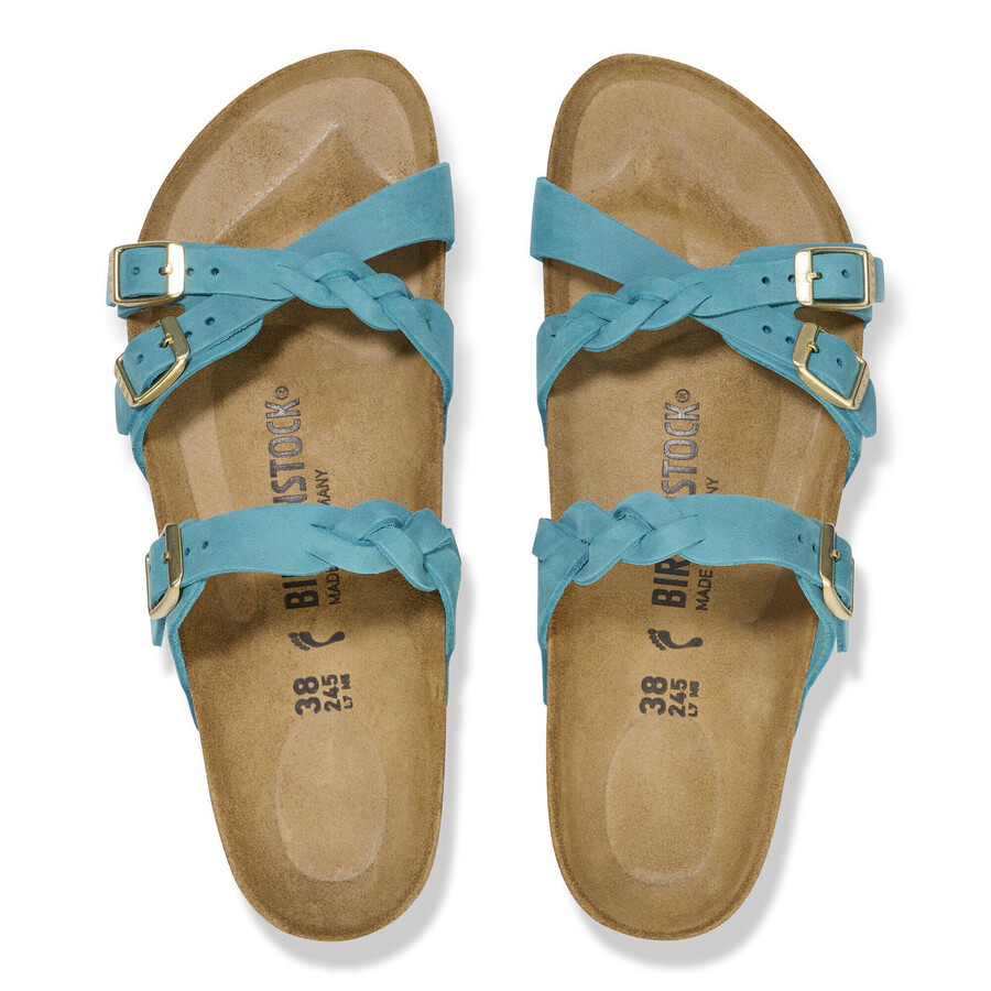 franca braided oiled leather biscay bay