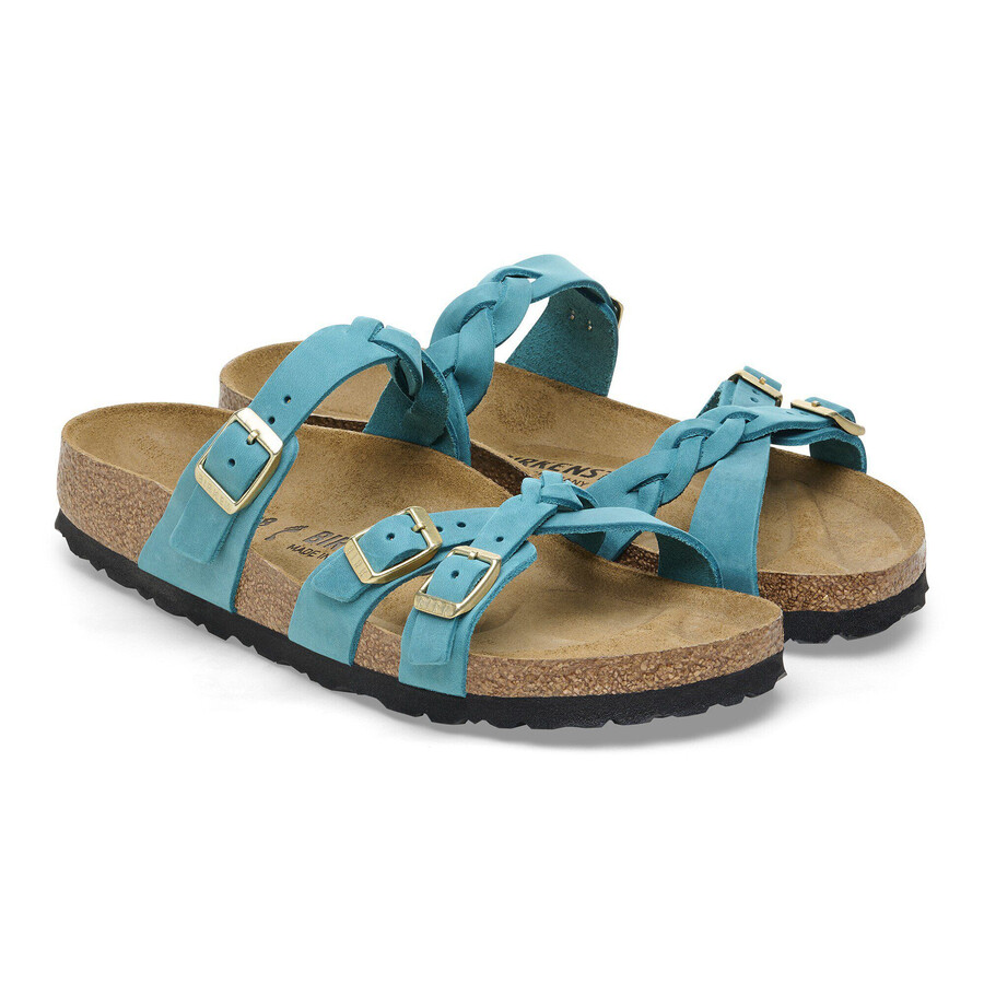 franca braided oiled leather biscay bay