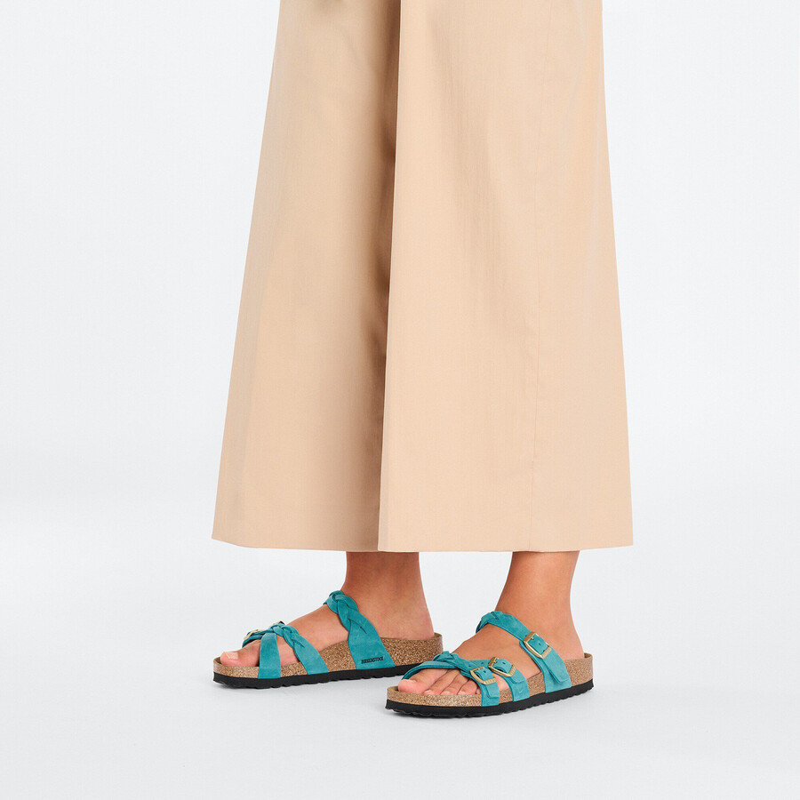 franca braided oiled leather biscay bay