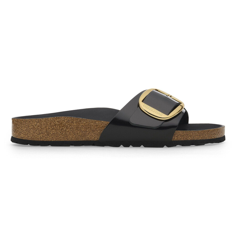 madrid big buckle natural leather patent