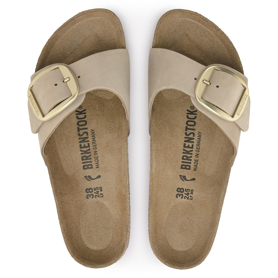 madrid big buckle natural leather nubuck