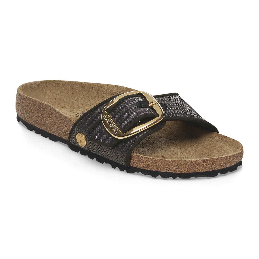 madrid big buckle raffia textile