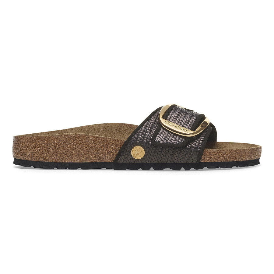 madrid big buckle raffia textile
