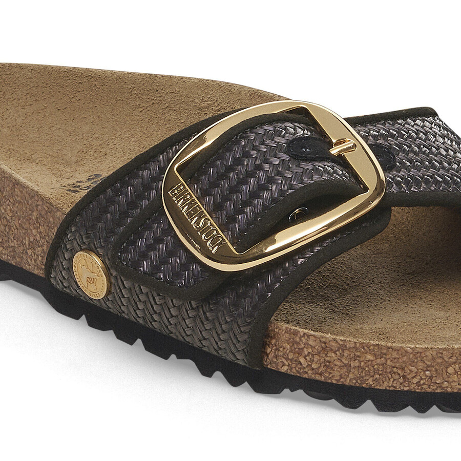 madrid big buckle raffia textile