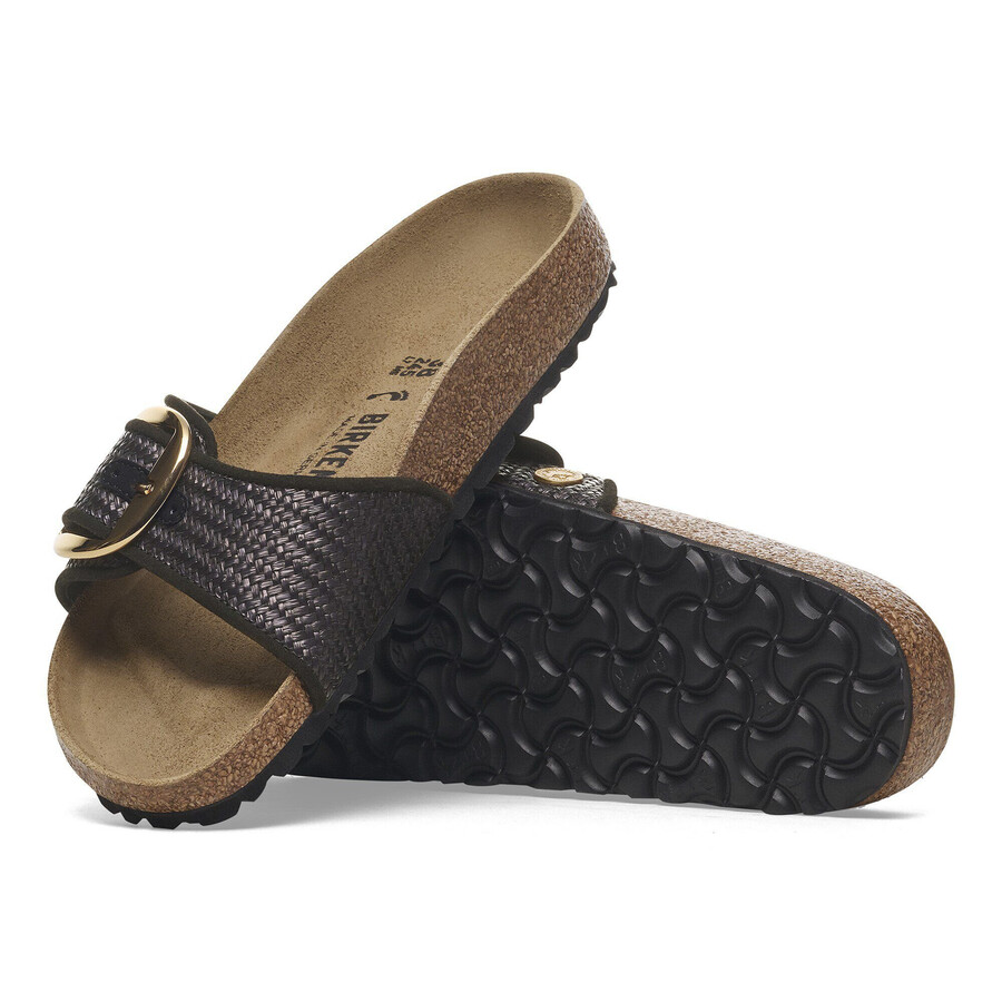 madrid big buckle raffia textile