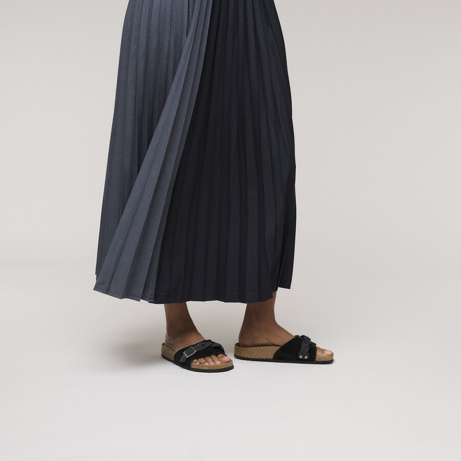 oita braided suede leather