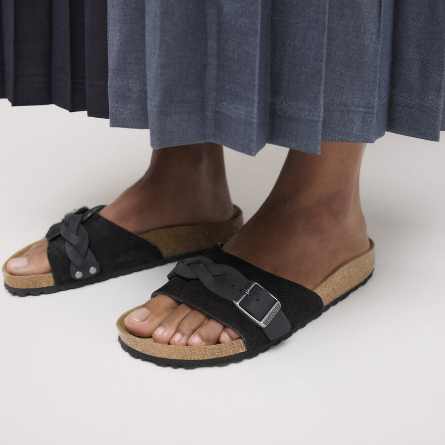 oita braided suede leather