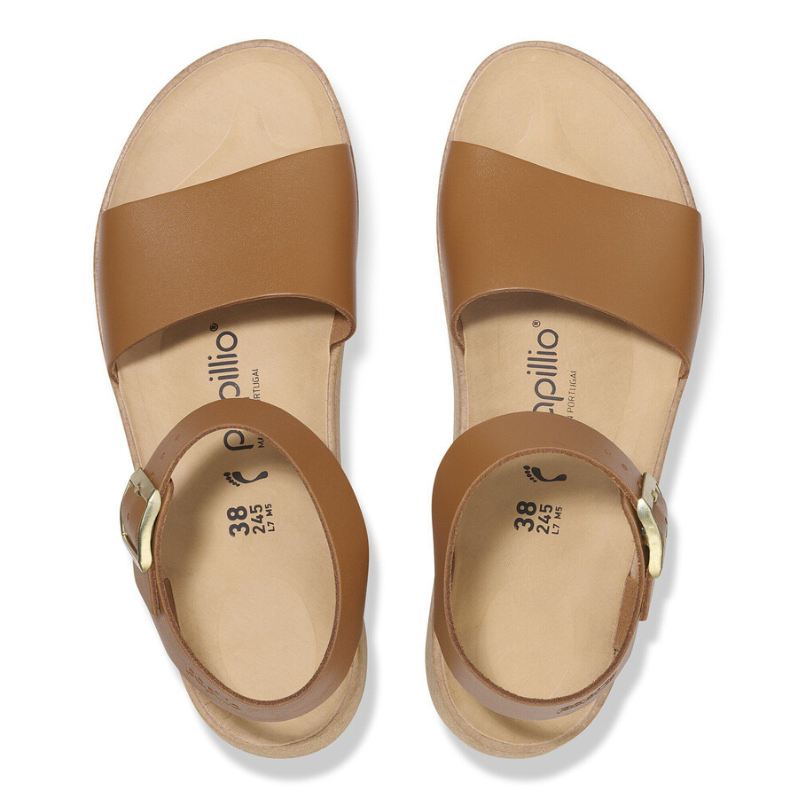 glenda natural leather ginger brown