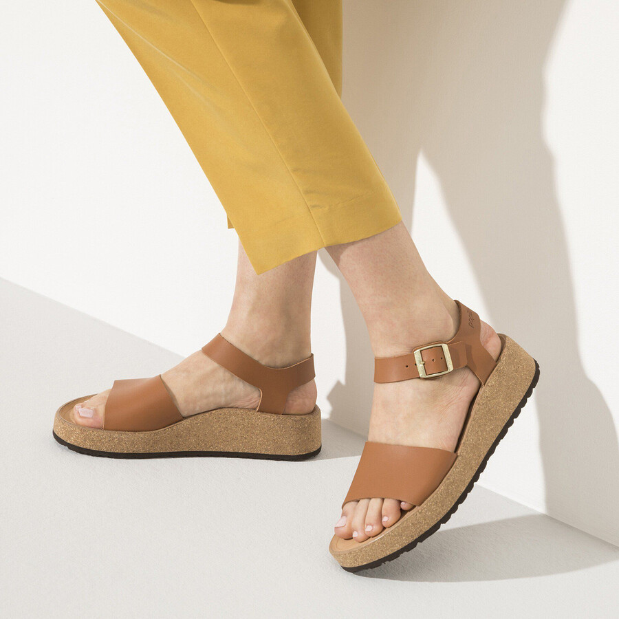 glenda natural leather ginger brown