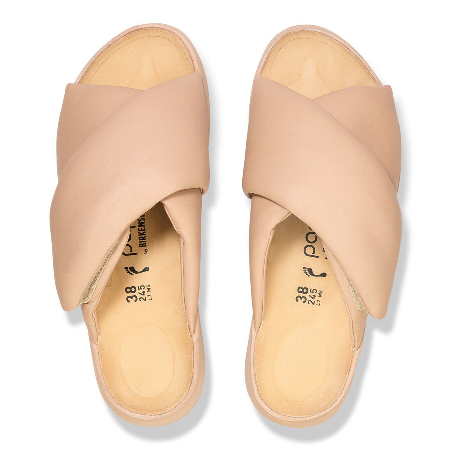 theda cross strap natural leather