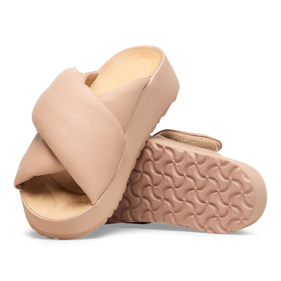 theda cross strap natural leather