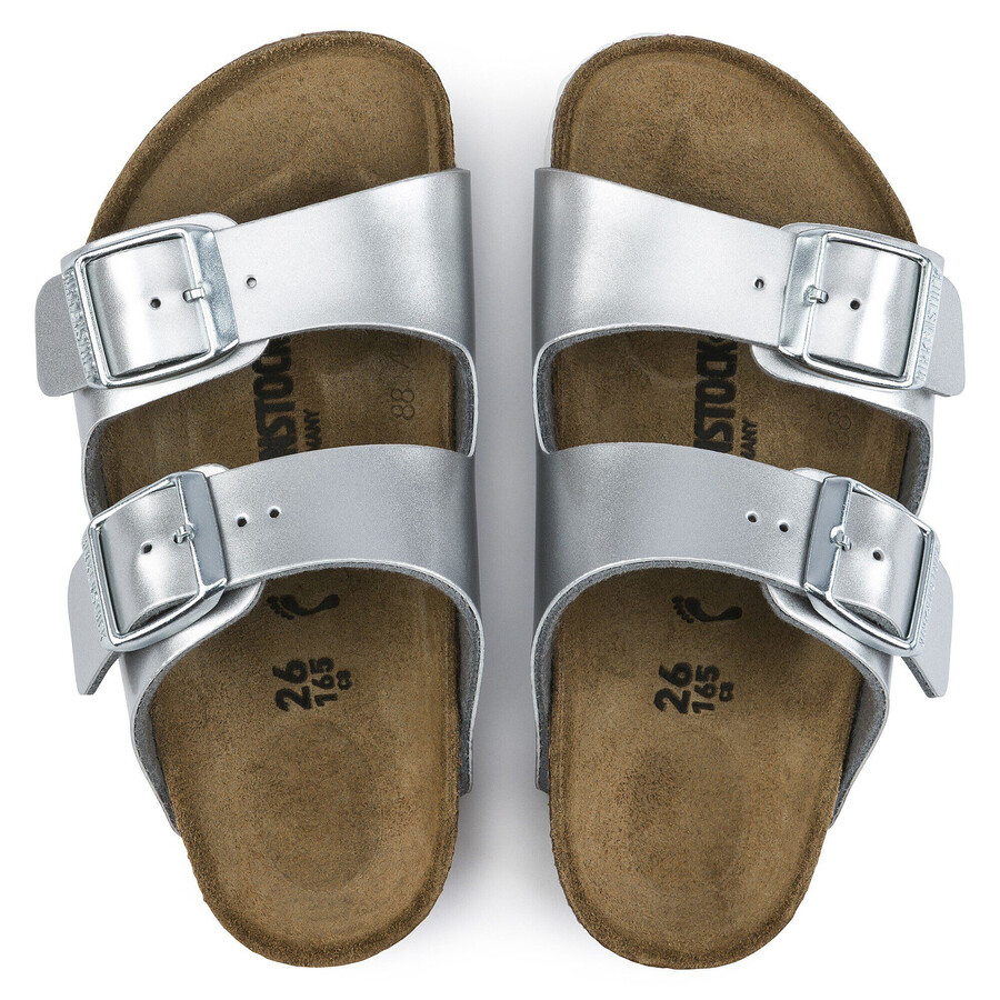arizona kids birko-flor electric metallic silver