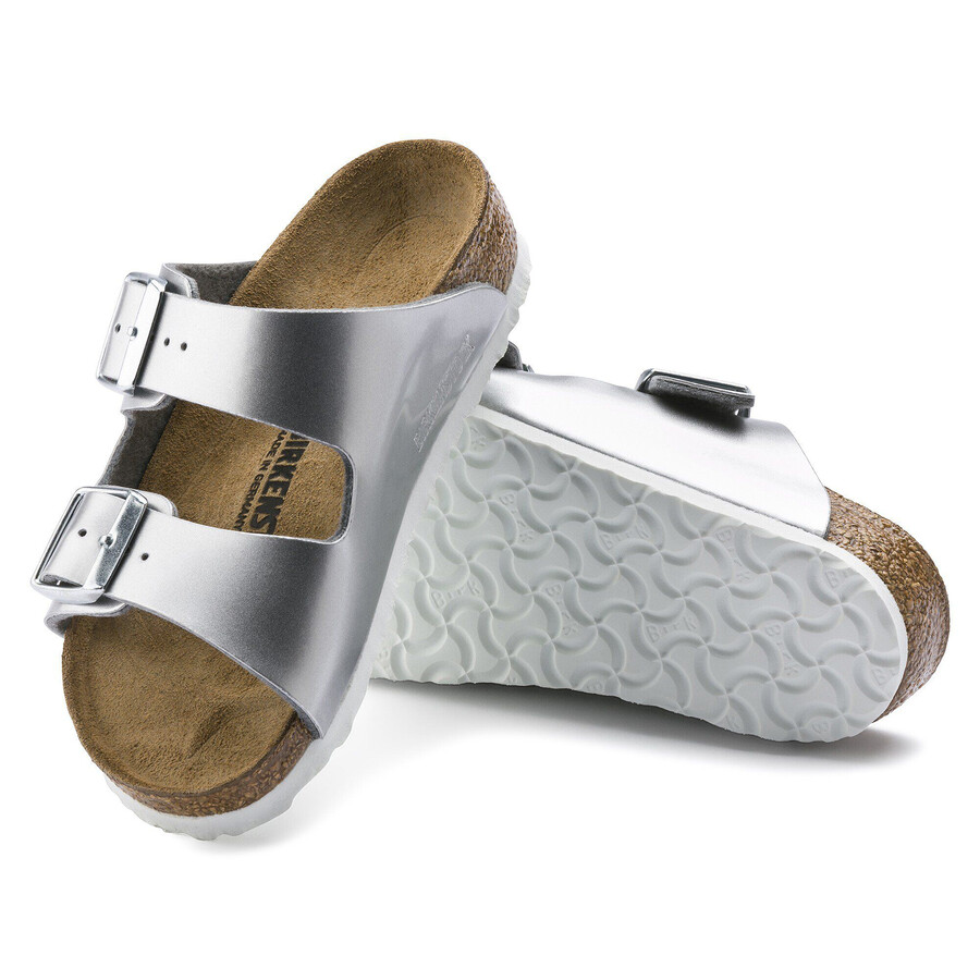 arizona kids birko-flor electric metallic silver