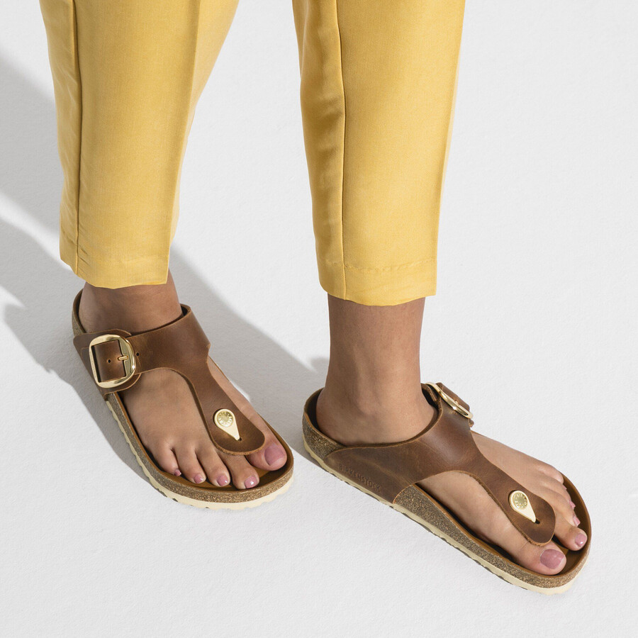 gizeh big buckle natural leather oiled