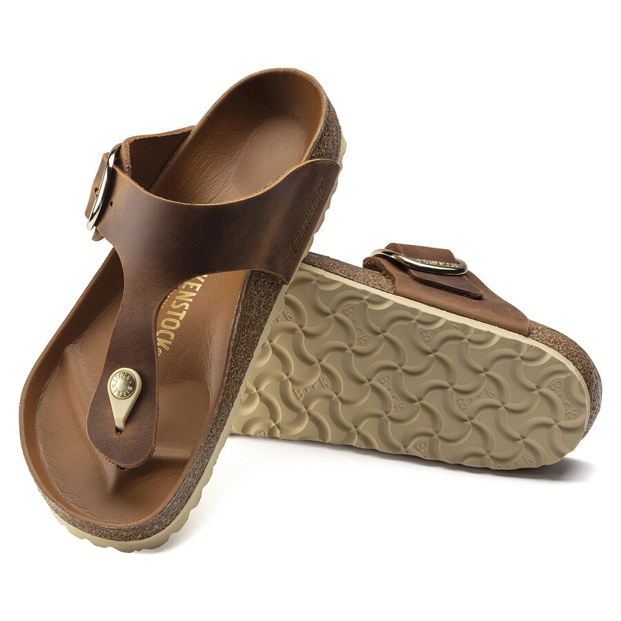 gizeh big buckle natural leather oiled