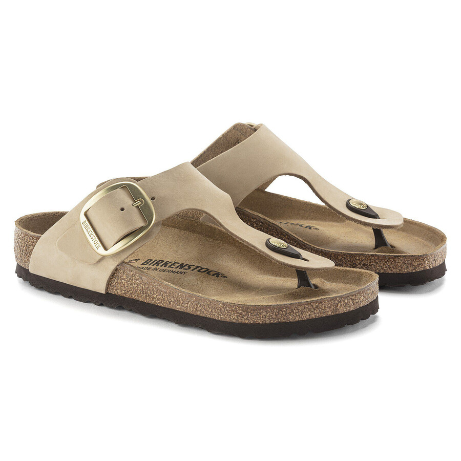 gizeh big buckle nubuk leather