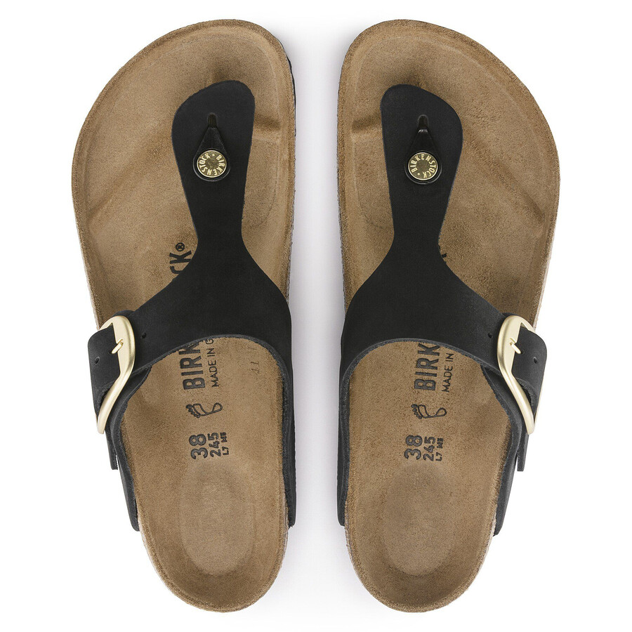 gizeh big buckle nubuk leather
